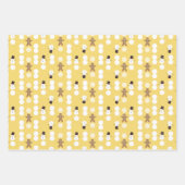 3 Farben Schneemann und Lebkuchenpapier Geschenkpapier Set (Vorderseite)