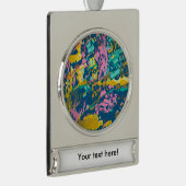 3 Farben Textur Banner-Ornament Silber (Rechts)