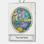 3 Farben Textur Banner-Ornament Silber (Links)