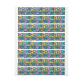 3 Farben Textur Rundum-Adressaufkleber (Bogen)