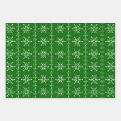 3 Farben Weihnachtsschneeflocken Geschenkpapier Set (Vorderseite 2)