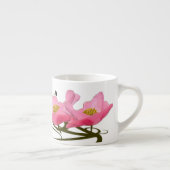 3 Farbenfrohe, blühende rosa Pflaumen in einer Rei Espressotasse (Rechts)