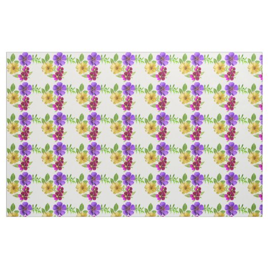 3 Farbige Blume Stoff (Fat Quarter (45,7 x 55,9 cm))