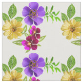 3 farbige Blumen Stoff (Nahaufnahme)
