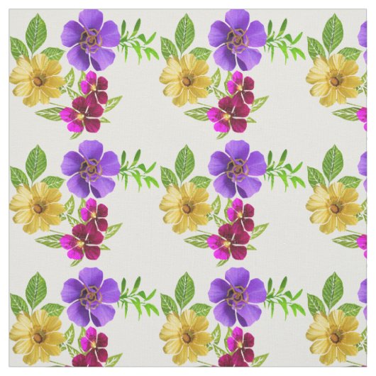 3 farbige Blumen Stoff (Muster)