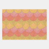 3 Farbvarianten // Wellengeometrisches Schleifpapi Geschenkpapier Set (Vorderseite 2)