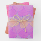 3 Farbvarianten // Wellengeometrisches Schleifpapi Geschenkpapier Set (Beispiel)