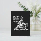 3 Fässer 2 Herzen 1 Traum Barrel Racing Postkarte (Stehend Vorderseite)