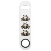 3 faule Pandas Speed Flaschenöffner (Rückseite)