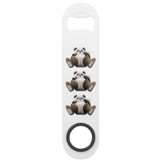 3 faule Pandas Speed Flaschenöffner (Vorderseite)