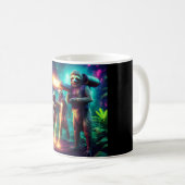 3 Faultier-Agenten mit ihren Lasern im Dschungel Kaffeetasse (VorderseiteRechts)