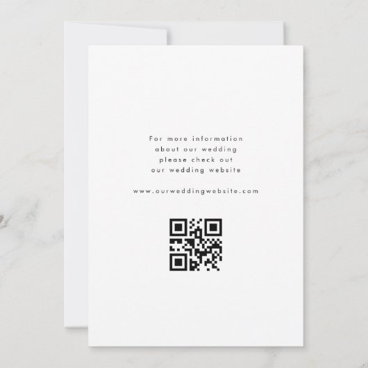 3 Favorite Fotos | Modernes Script QR Code Hochfah Save The Date (Rückseite)