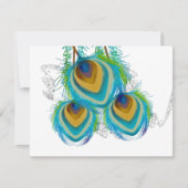 3 Feathock Birds Wedding Response Card RSVP Karte (Vorderseite)