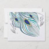 3 Feathock Birds Wedding Response Card RSVP Karte (Vorderseite)