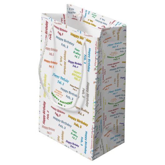 3. Februar Kleine Geschenktüte (Rückseite Schrägansicht)