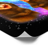 3 Ferret Moon Howling Ferrets Funny For Men, Women Poster (Ecke)