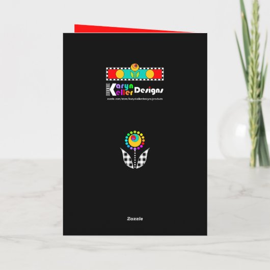 3 Fibonacci-Blume auf dem Abschluss Fettreifen Karte (Rückseite)