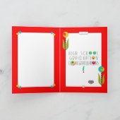 3 Fibonacci-Blume auf Fettstreifen HS Grad Karte (Innenseite)