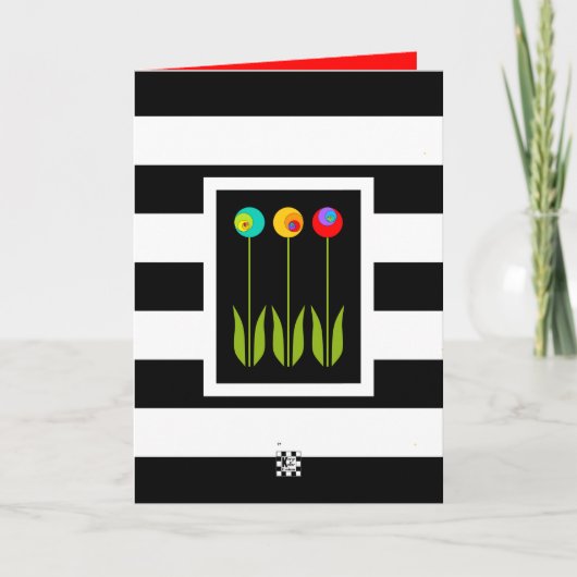 3 Fibonacci-Blume Geburtstag Karte (Vorderseite)