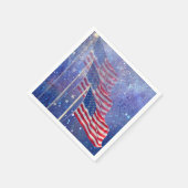 3 Flaggen Napkins, Patriotiker mit Starry Sky & Mi Serviette (Ecke)