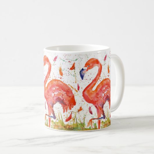 3 Flamingo-Tasse Kaffeetasse (VorderseiteRechts)