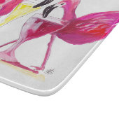 3 Flamingos Glasschneidplatte Schneidebrett (Ecke)