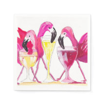 3 Flamingos Paper Napkin