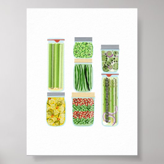 3 Food Canning Jars Poster (Vorne)