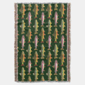 3 Forellen, Bachbrunnenfischerei, Angelfischerei Decke (Vorderseite Vertikal)