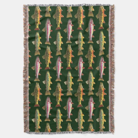 3 Forellen, Bachbrunnenfischerei, Angelfischerei Decke (Vorderseite Vertikal)