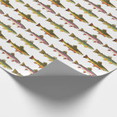 3 Forellen Flyfischen Geschenkpapier (Ecke)