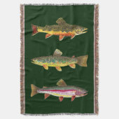 3 Forellen für die Fischerei und die Fischerei Decke (Vorderseite Vertikal)