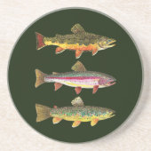 3 Forellen für Fischer oder Fischer Untersetzer (Vorne)