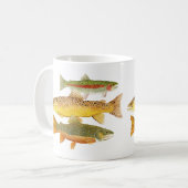 3 Forellen-Tasse Kaffeetasse (Vorderseite Links)