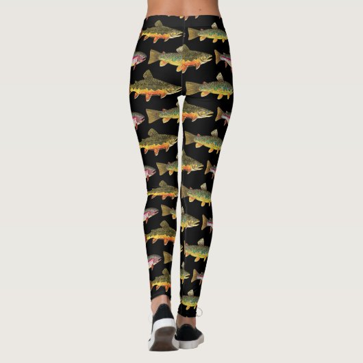 3 Forellenfischerei Frauen Leggings (Rückseite)