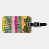 3 Forellenhäute: Bach, Regenbogen, Braunen - Fisch Gepäckanhänger (Vorderseite horizontal)