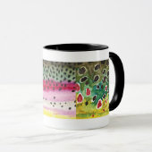 3 Forellenhäute: Bach, Regenbogen, Braunen - Fisch Tasse (VorderseiteRechts)