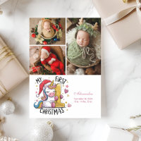 3 Foto 1. Baby Christmas Pink Gold Unicorn