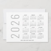 3 Foto 2026 Kalender Weihnachtsfeiertage Feiertagskarte (Rückseite)