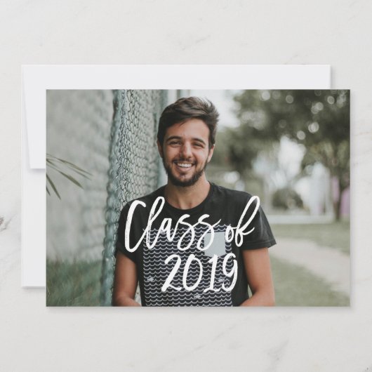 3 Foto (2+1) Script-Abschluss Danke Karte (Rückseite)