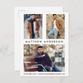 3 Foto Actor Model Comp Card Postcard W Postkarte (Vorne/Hinten)