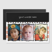 3 Foto benutzerdefinierte Wörter auf Magnetkarte Magneteinladung (Vorne/Hinten)