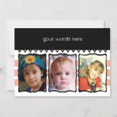 3 Foto benutzerdefinierte Wörter auf Magnetkarte Magneteinladung (Vorderseite)