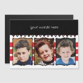 3 Foto benutzerdefinierte Wörter rote Magnetkarte Magneteinladung (Vorne/Hinten)