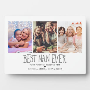 3-Foto Best Nan je Tabletop Plaque Fotoplatte
