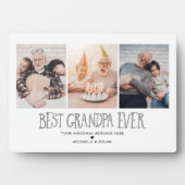 3-Foto-Beste Opa je Tabletop Plaque Fotoplatte (Vorderseite)
