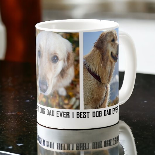 3 Foto Bester Hund Vater je Kaffeetasse