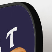 3 Foto Bester Vater je Blue Collage Custom Pickleball Schläger (Linke Seite)