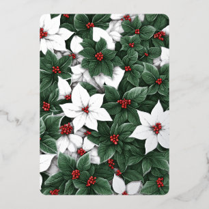 3 Foto Botanische Eleganz Verzauberter Wintergarte Folien Feiertagskarte