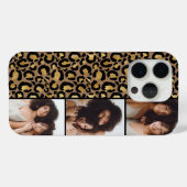 3 Foto Braun und Gold Leopardendruck Case-Mate iPhone Hülle (Rückseite (Horizontal))